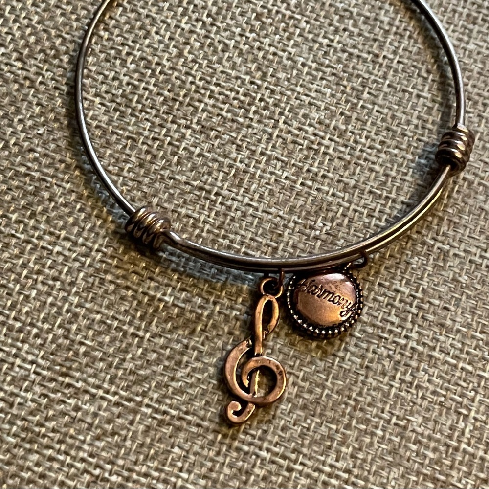 Bracelet music note harmony charm